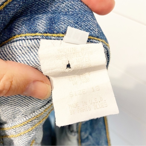 Vintage Paris Blues | 90s Embroidered Daisy Dukes Size Juniors 13 - Picture 4 of 9